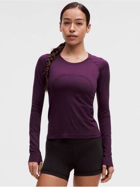 Lululemon Swiftly Tech 2.0 Long Sleeve Top Dramatic Magenta Seamless Thumbholes
